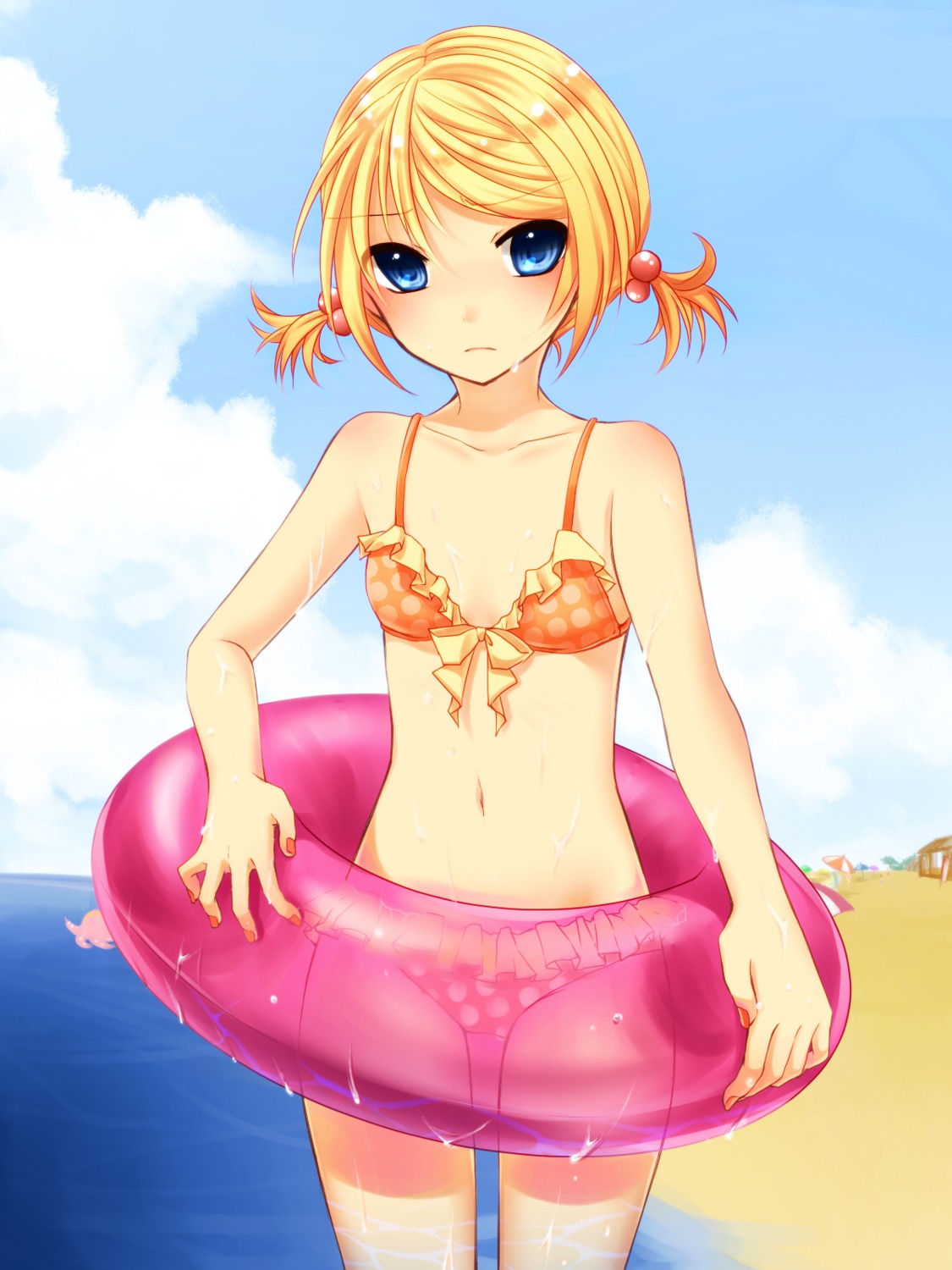 bikini, kagamine_rin, swimsuits, vocaloid, yayoi