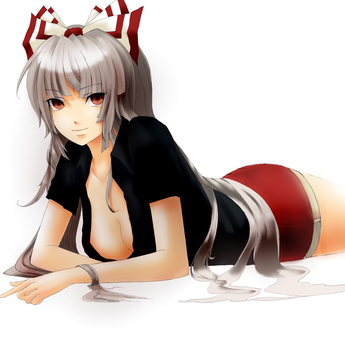 cleavage, fujiwara_no_mokou, minato_(shouno), touhou