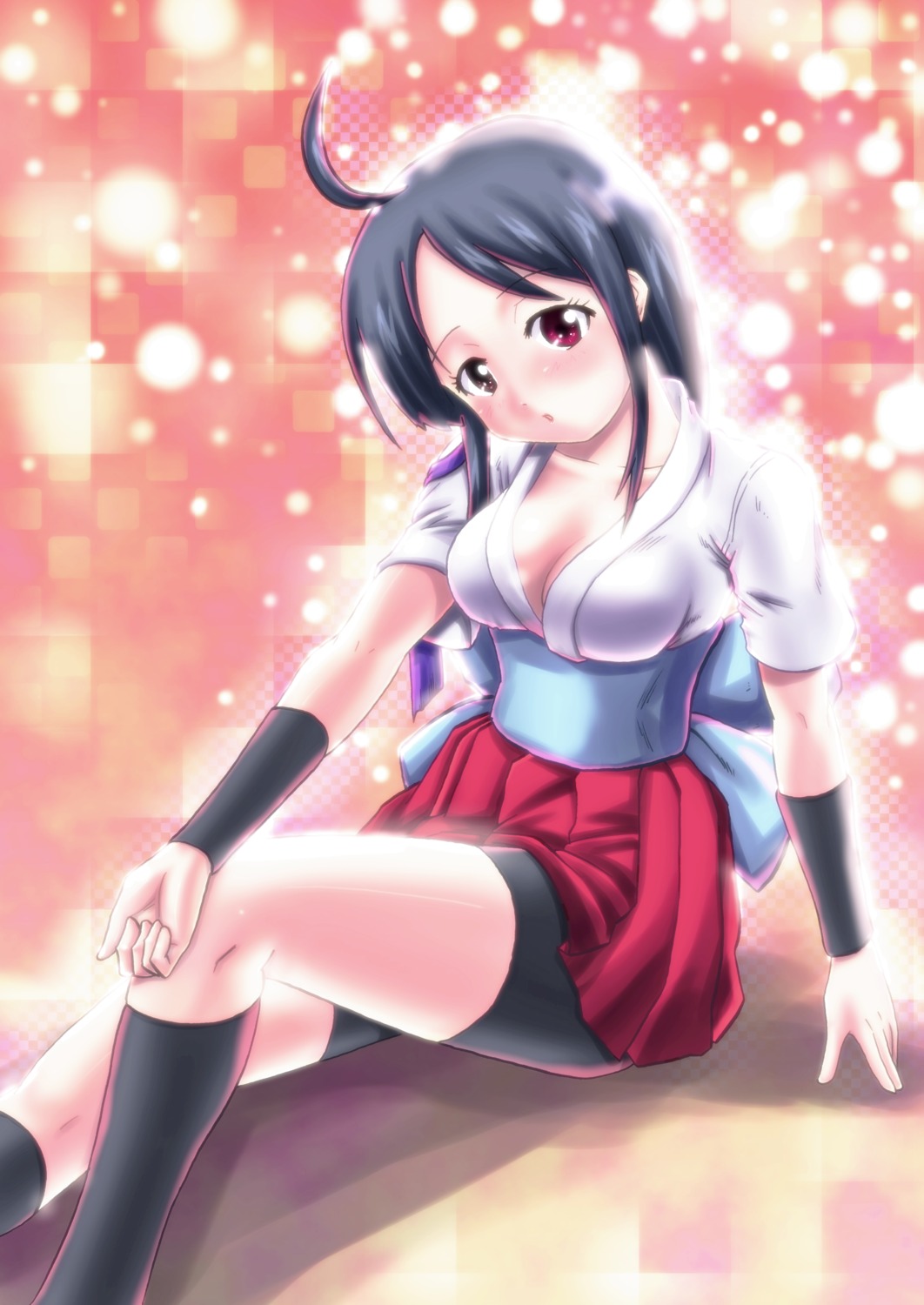 bike_shorts, cleavage, miko, tennouji_masamichi
