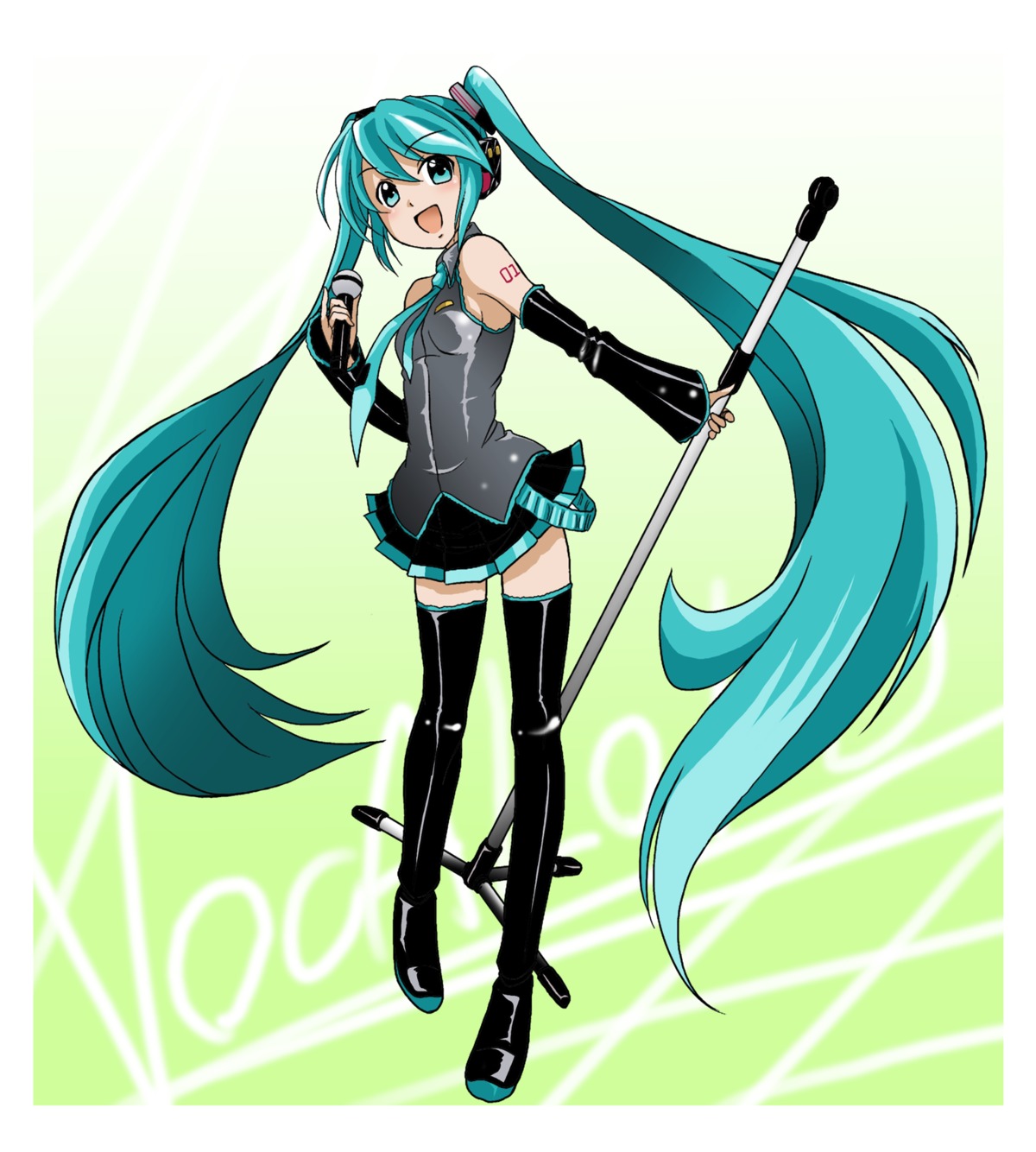 hatsune_miku, kakkii, thighhighs, vocaloid