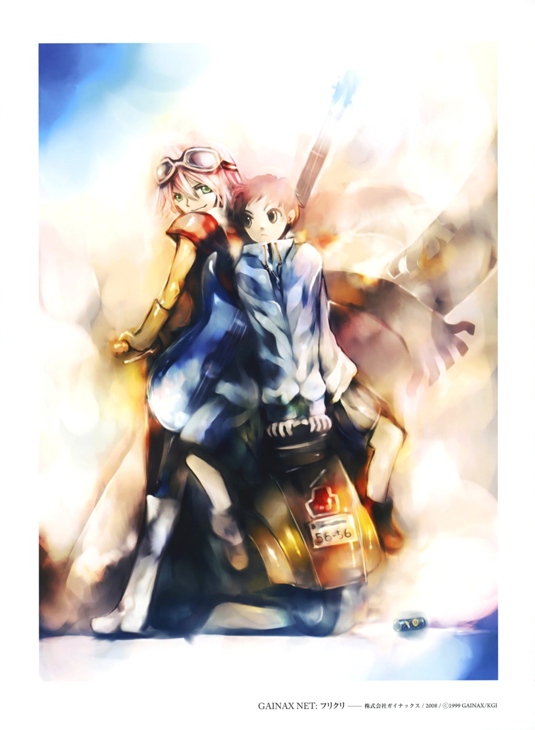 flcl, guitar, haruhara_haruko, kei, nandaba_naota