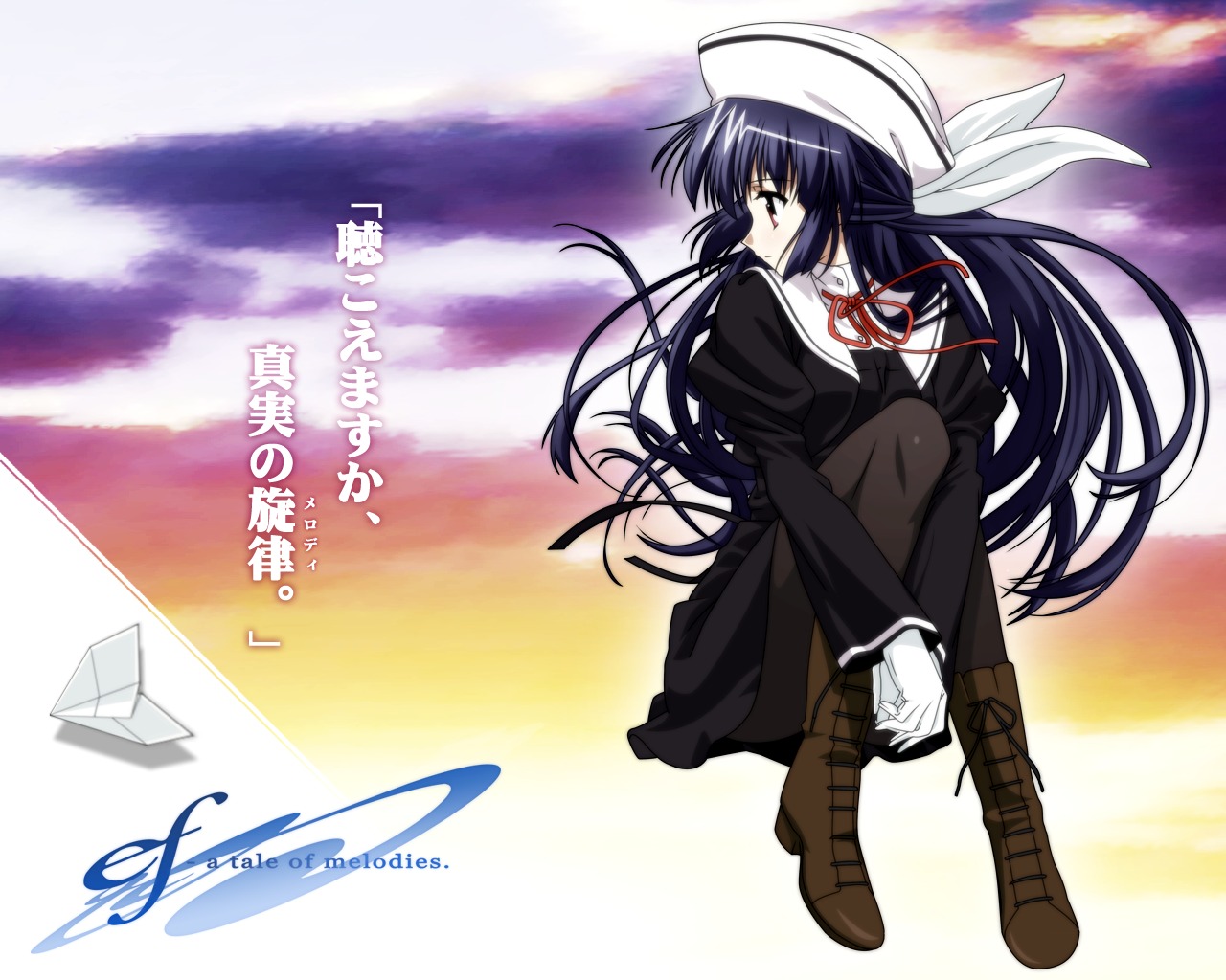 amamiya_yuuko, ef_~a_fairytale_of_the_two~, ef_~a_tale_of_melodies~, pantyhose, seifuku, wallpaper