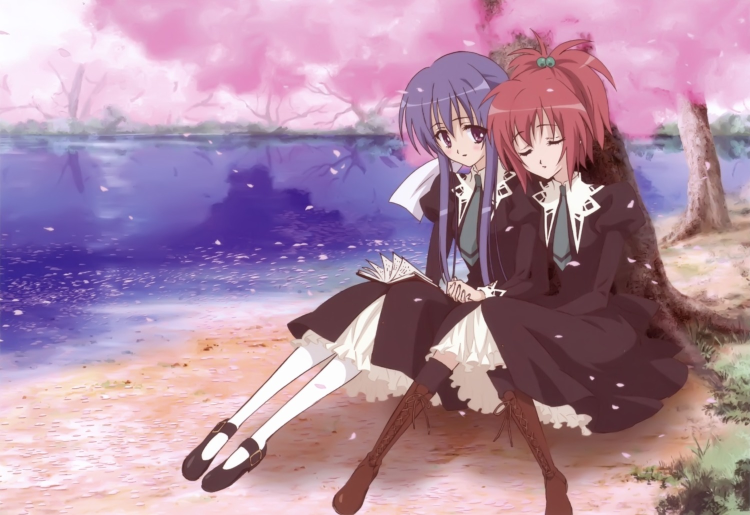 aoi_nagisa, sakai_kyuuta, seifuku, strawberry_panic, suzumi_tamao