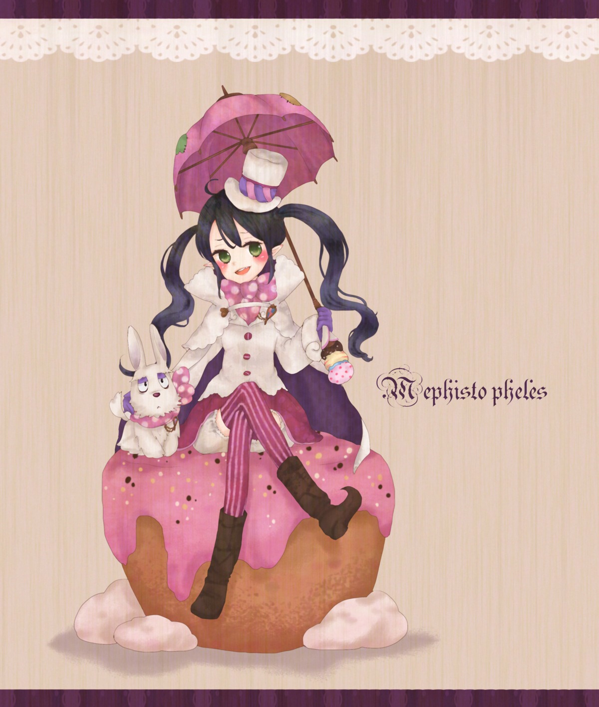 ao_no_exorcist, bloomers, genderswap, lolita_fashion, mephisto_pheles, mxnxm, thighhighs