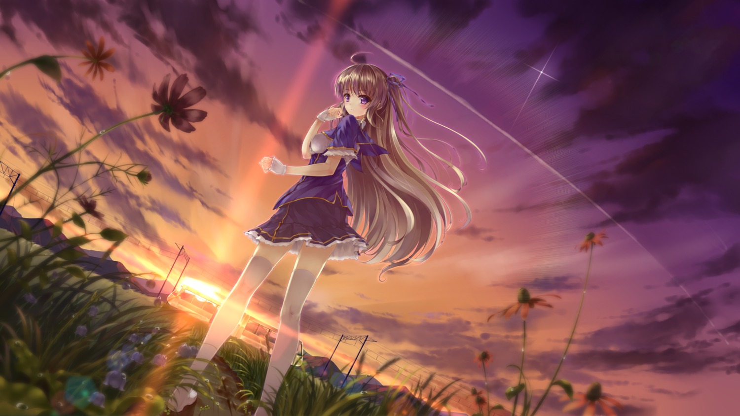 seifuku, thighhighs, toshi_(www000wj), wallpaper
