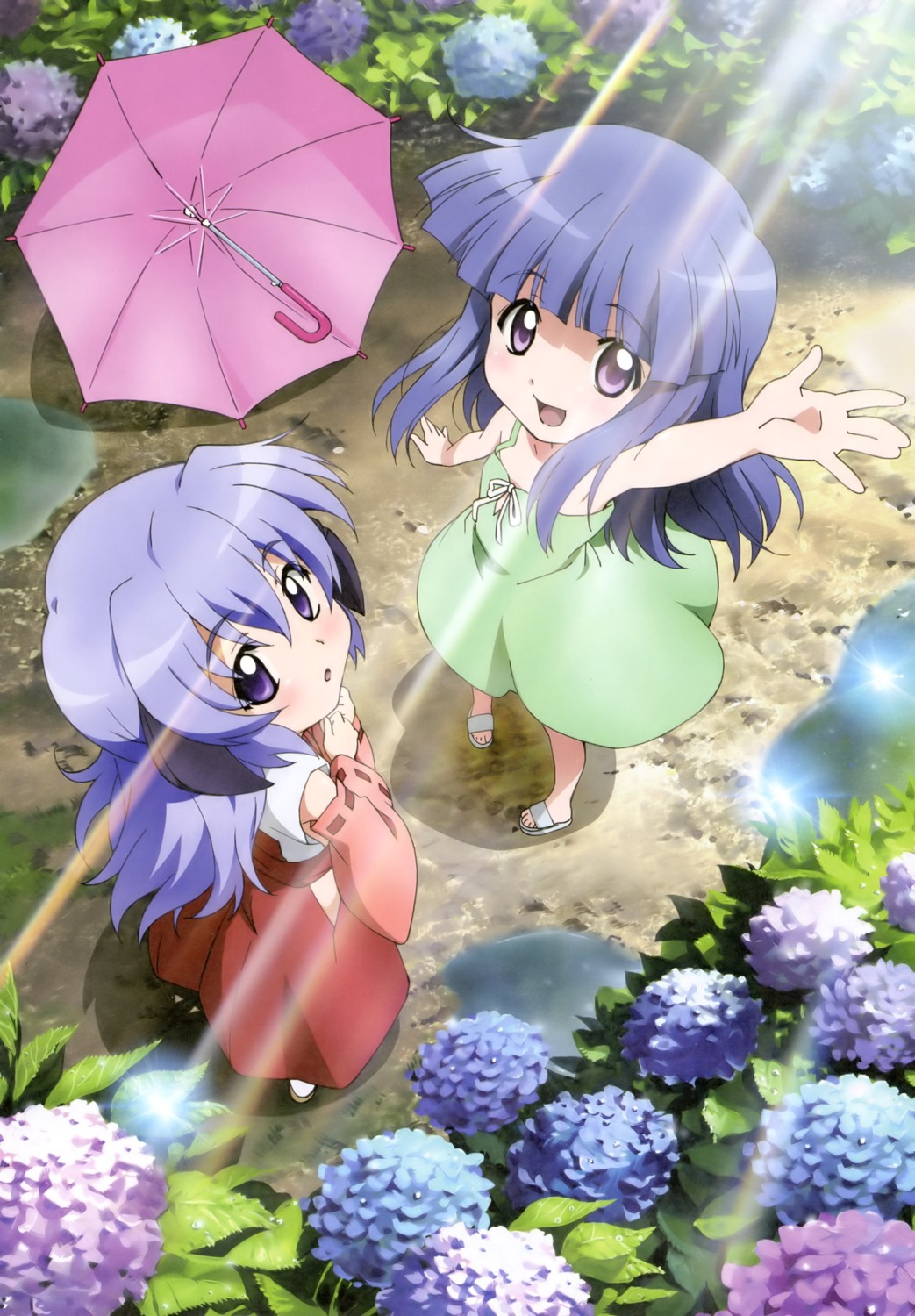 furude_rika, hanyuu, higurashi_no_naku_koro_ni, horns, miko