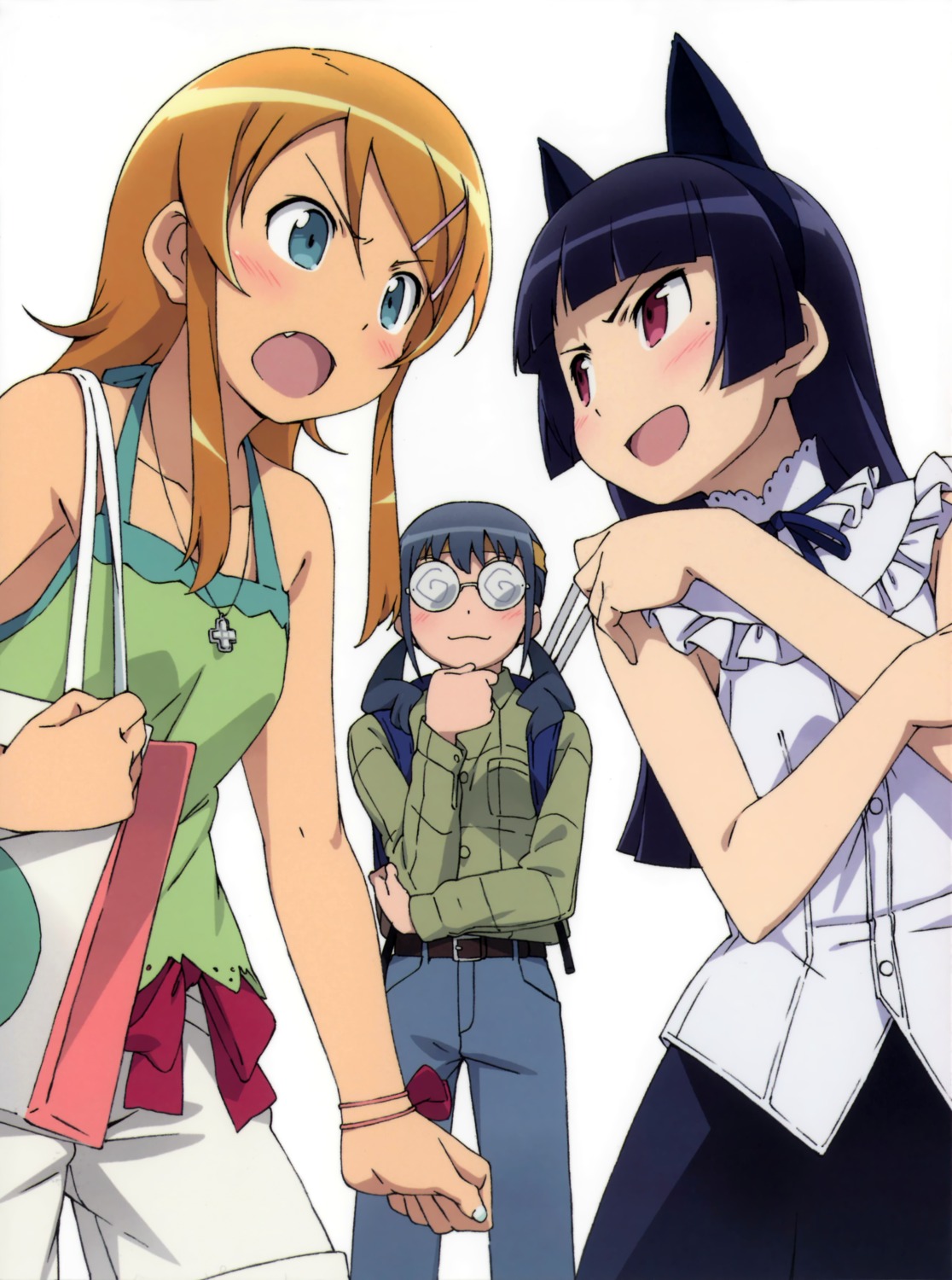 animal_ears, disc_cover, gokou_ruri, kanzaki_hiro, kousaka_kirino, makishima_saori, nekomimi, ore_no_imouto_ga_konnani_kawaii_wake_ga_nai
