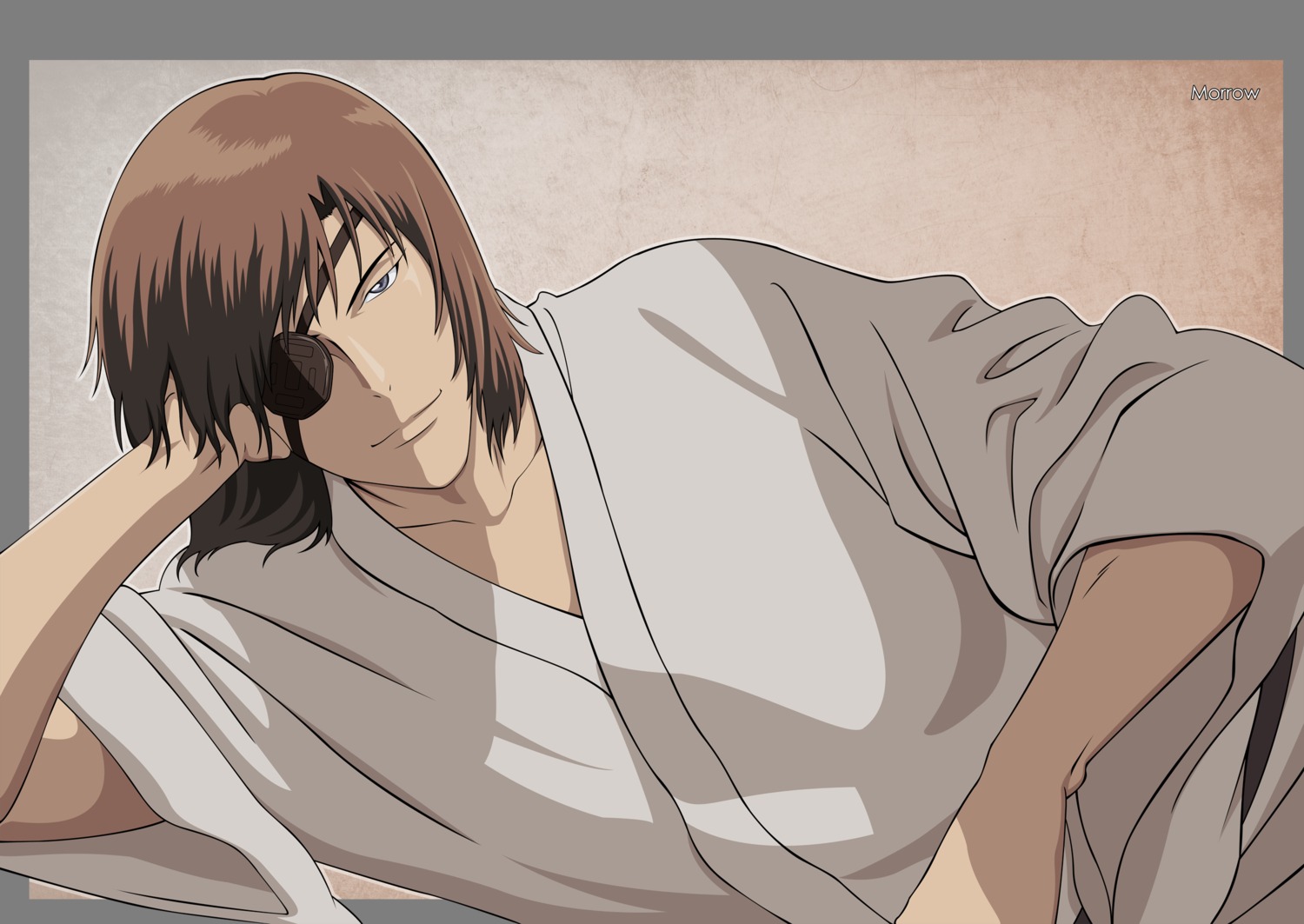 date_masamune, date_masamune_(basara), eyepatch, male, morrow_(pixiv), robe, sengoku_basara, vector_trace