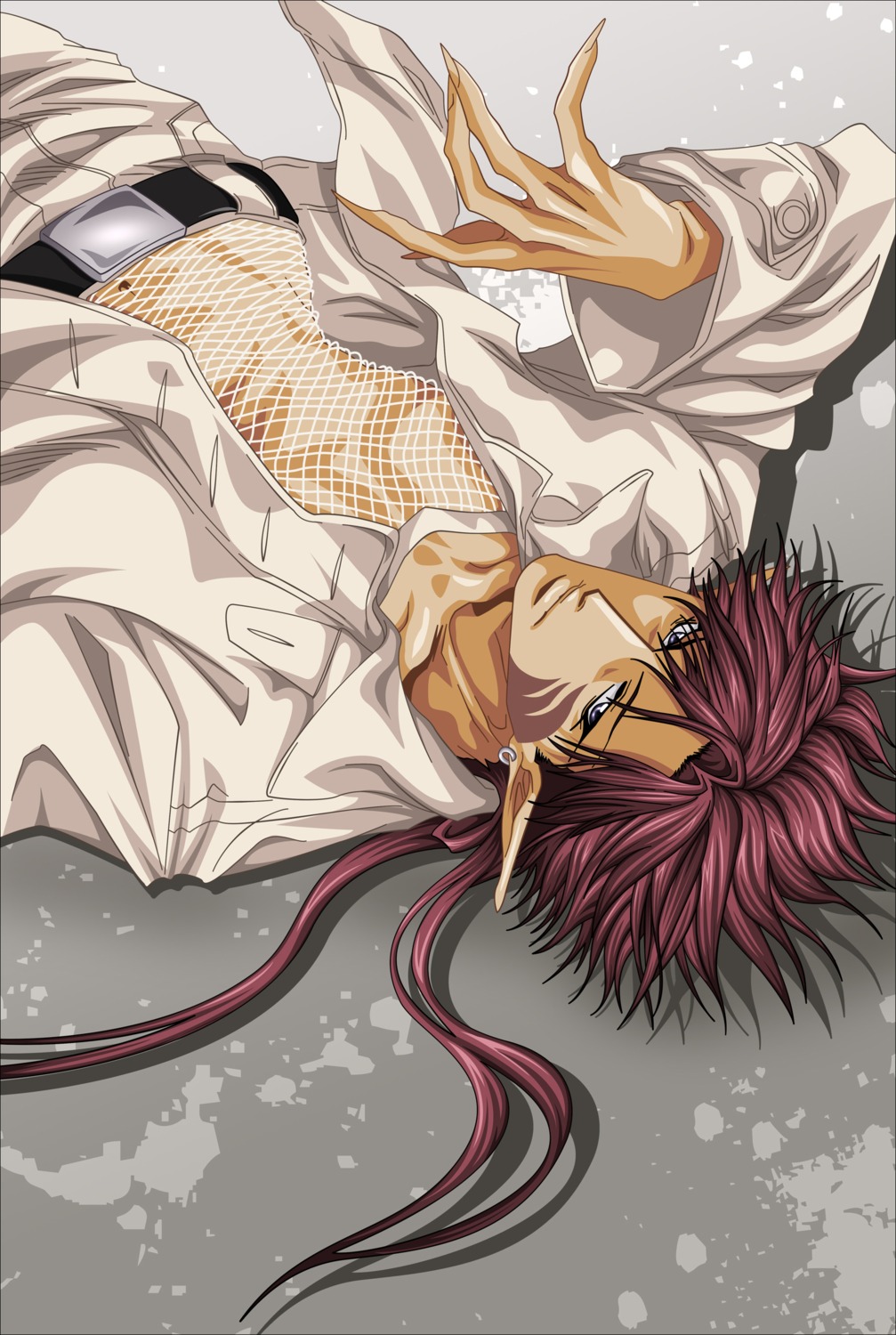 male, minekura_kazuya, morrow_(pixiv), pointy_ears, saiyuki, saiyuki_reload, vector_trace
