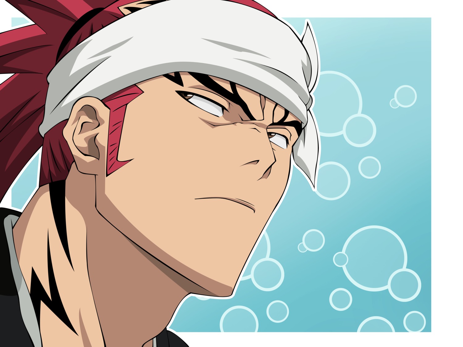 abarai_renji, bleach, male, morrow_(pixiv), vector_trace