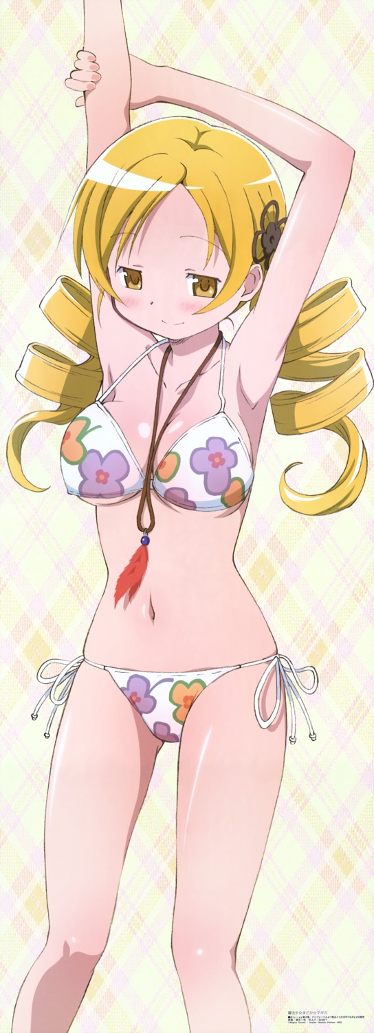 bikini, mahou_shoujo_madoka_magica, shiotsuki_kazuya, stick_poster, swimsuits, tomoe_mami