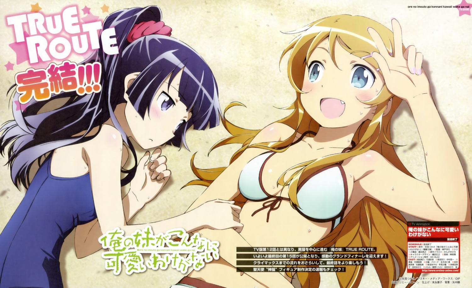 bikini, gokou_ruri, jimmy_stone, kousaka_kirino, ore_no_imouto_ga_konnani_kawaii_wake_ga_nai, swimsuits