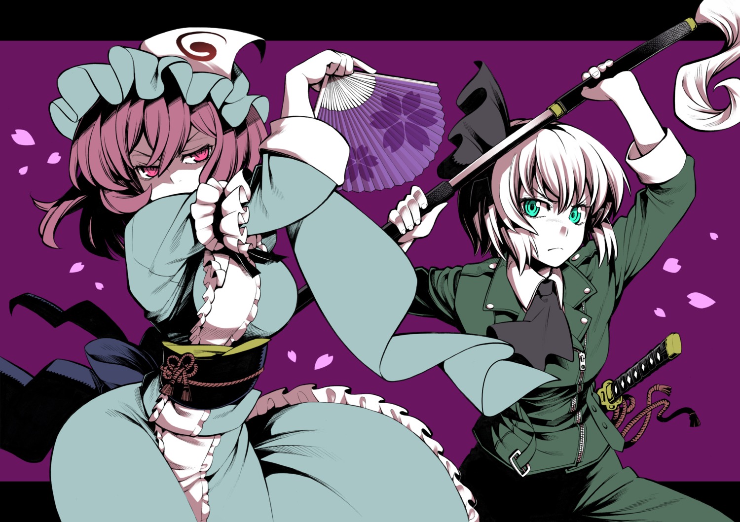 konpaku_youmu, saigyouji_yuyuko, touhou, uousa