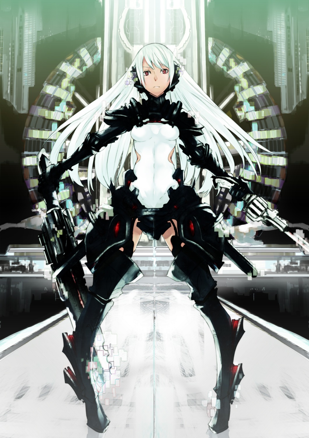 gun, mecha_musume, mille