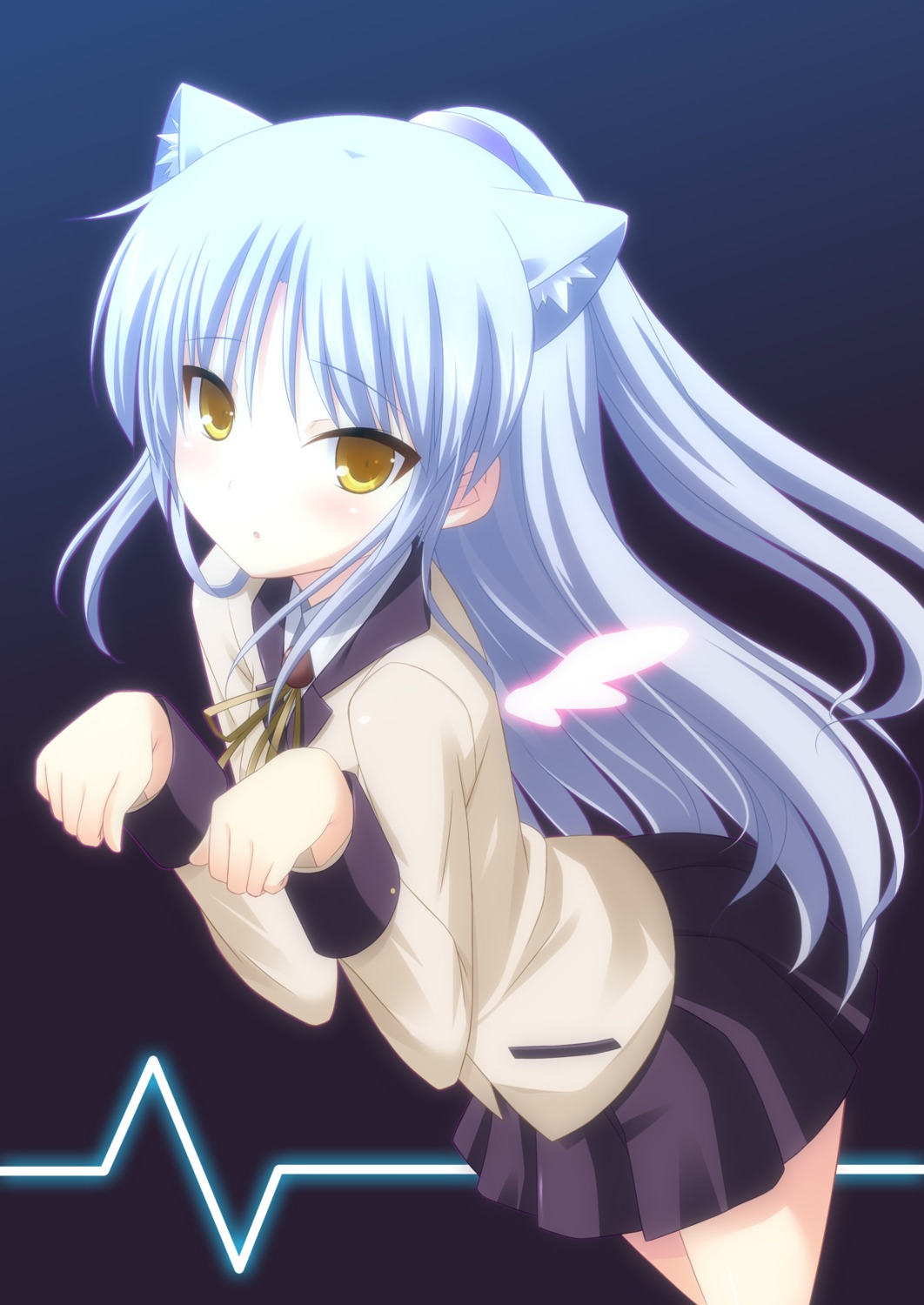 angel_beats!, animal_ears, nectar-ii, nekomimi, seifuku, tachibana_kanade