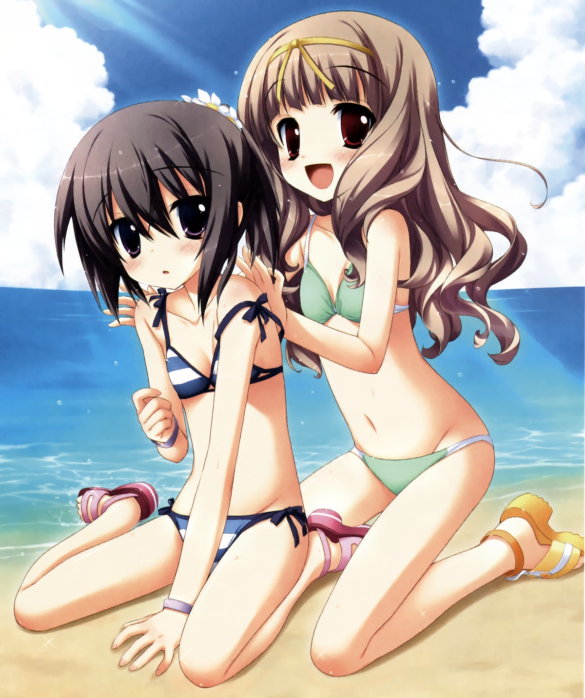 bikini, itou_mikoto, koiiro_soramoyou, lucie, nakanishi_aiko, swimsuits