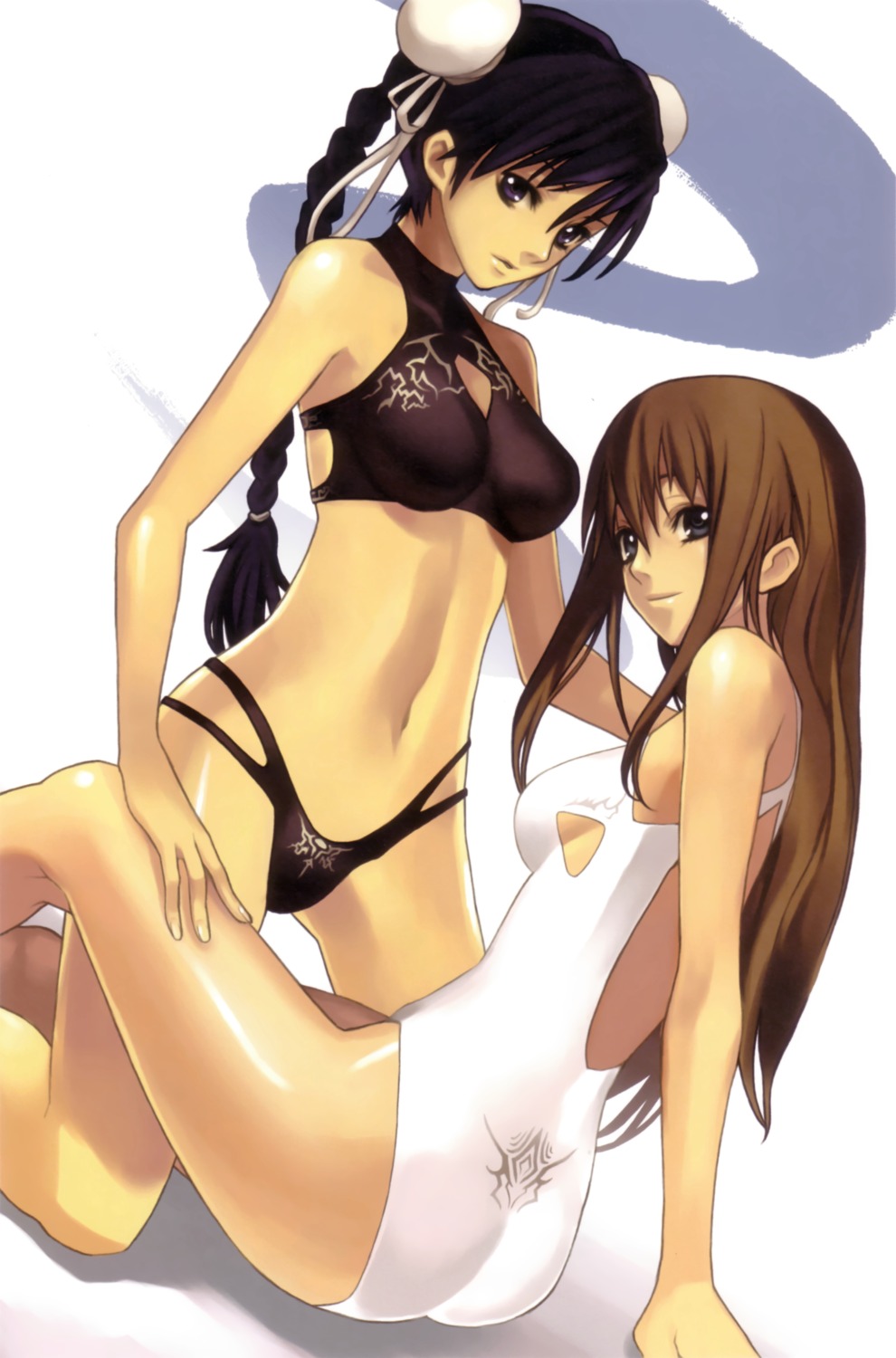 ar_tonelico, aurica_nestmile, bikini, misha_arsellec_lune, nagi_ryou, swimsuits