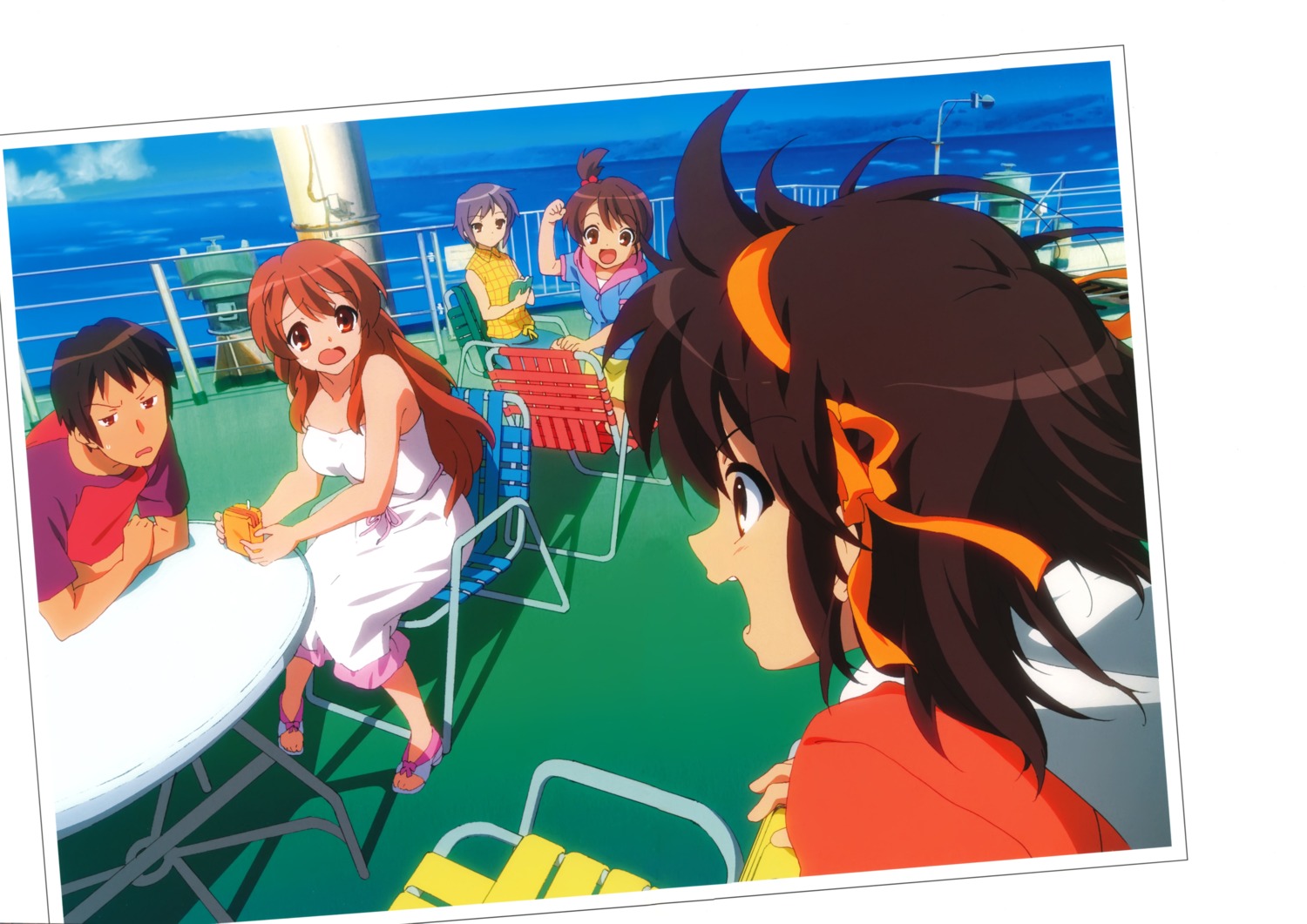 asahina_mikuru, koizumi_itsuki, kyon, kyon's_sister, nagato_yuki, suzumiya_haruhi, suzumiya_haruhi_no_yuuutsu