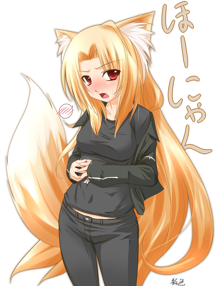 animal_ears, kazami_karasu, kitsune