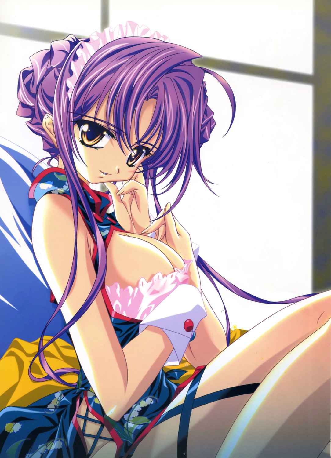 breast_hold, cleavage, maids_in_dream, sugiyama_genshou, suzuran