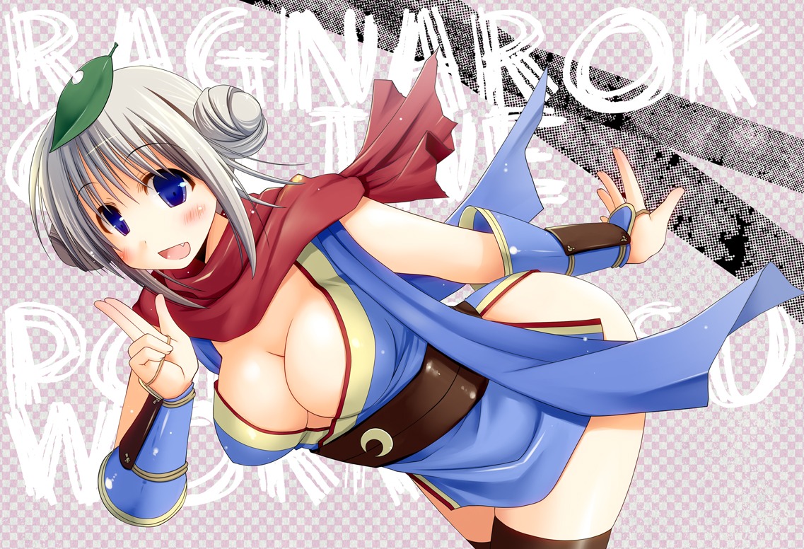 cleavage, ponkotsu_works, ragnarok_online, thighhighs