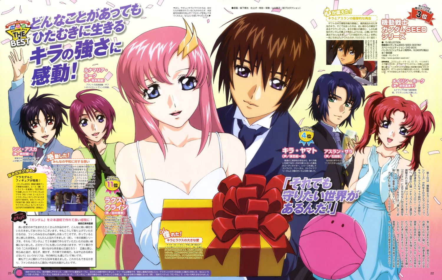 athrun_zala, cleavage, dress, gundam, gundam_seed, gundam_seed_destiny, haro, kira_yamato