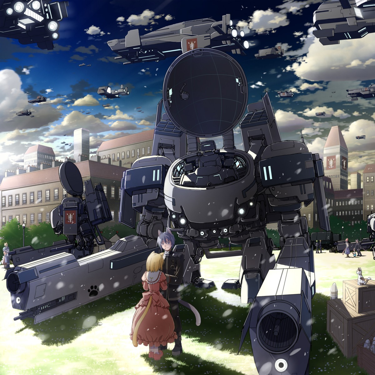 animal_ears, dress, mecha, mochizuki_saku, nekomimi, tail