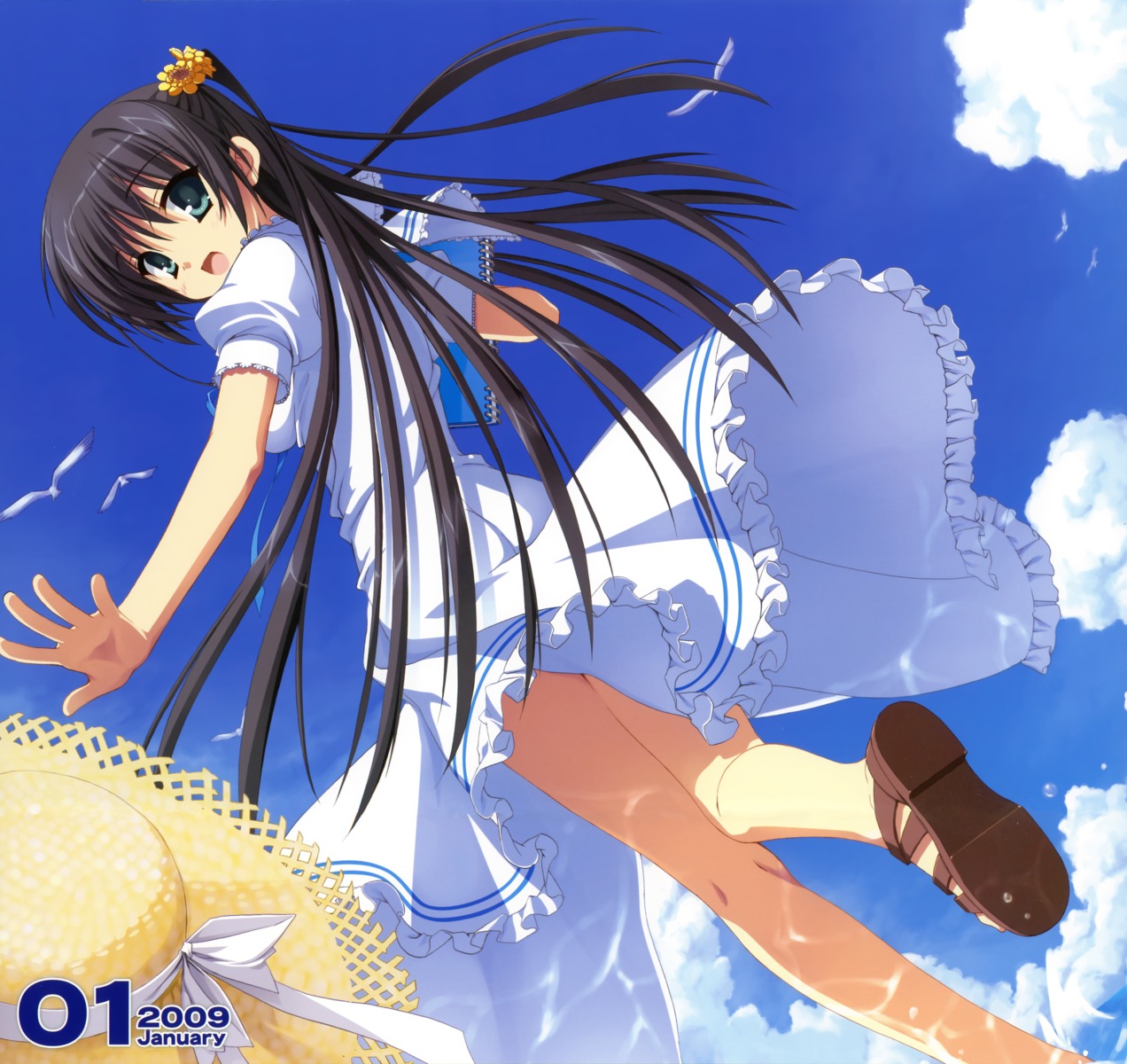 dress, fixed, kobuichi, kousaka_chihaya, natsuzora_kanata, summer_dress, yuzu-soft