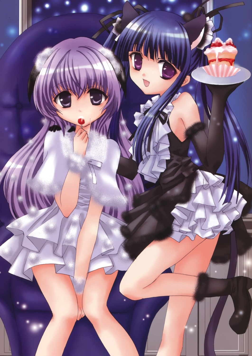 animal_ears, furude_rika, gothic_lolita, hanyuu, higurashi_no_naku_koro_ni, horns, houjou_yutori, lolita_fashion, nekomimi, tail