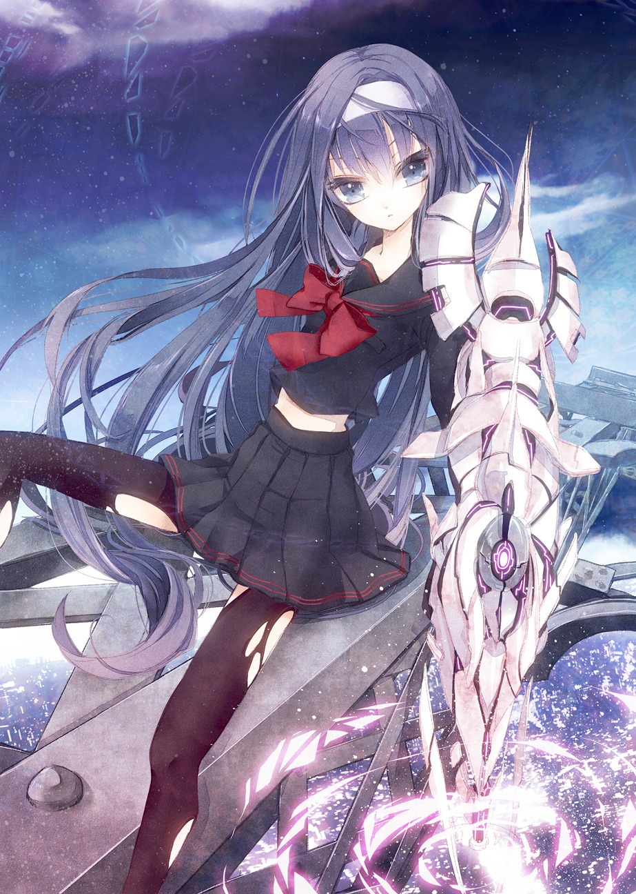 218, mecha_musume, pantyhose, seifuku, torn_clothes