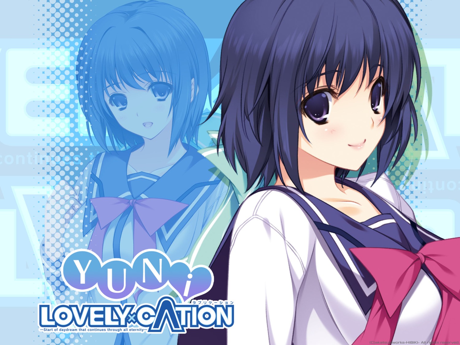 akatsuki-works, iizuki_tasuku, lovely_x_cation, nanasawa_yuni, seifuku, wallpaper