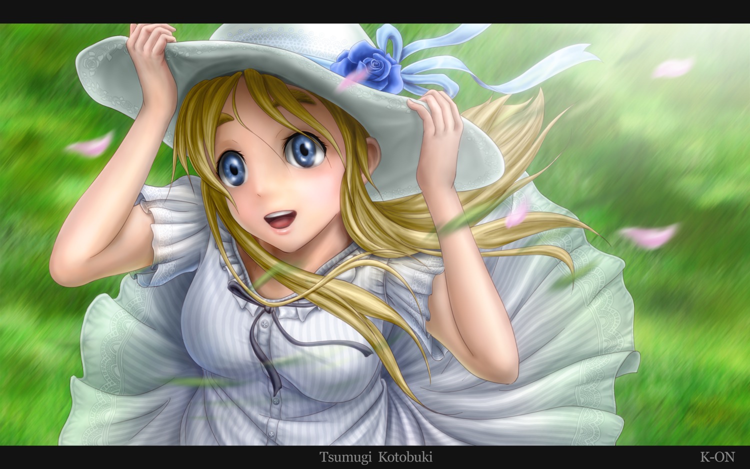 dress, k-on!, kotobuki_tsumugi, kouchou_(artist), summer_dress, wallpaper