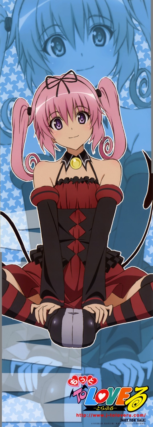 nana_asta_deviluke, oka_yuuichi, stick_poster, tail, thighhighs, to_love_ru