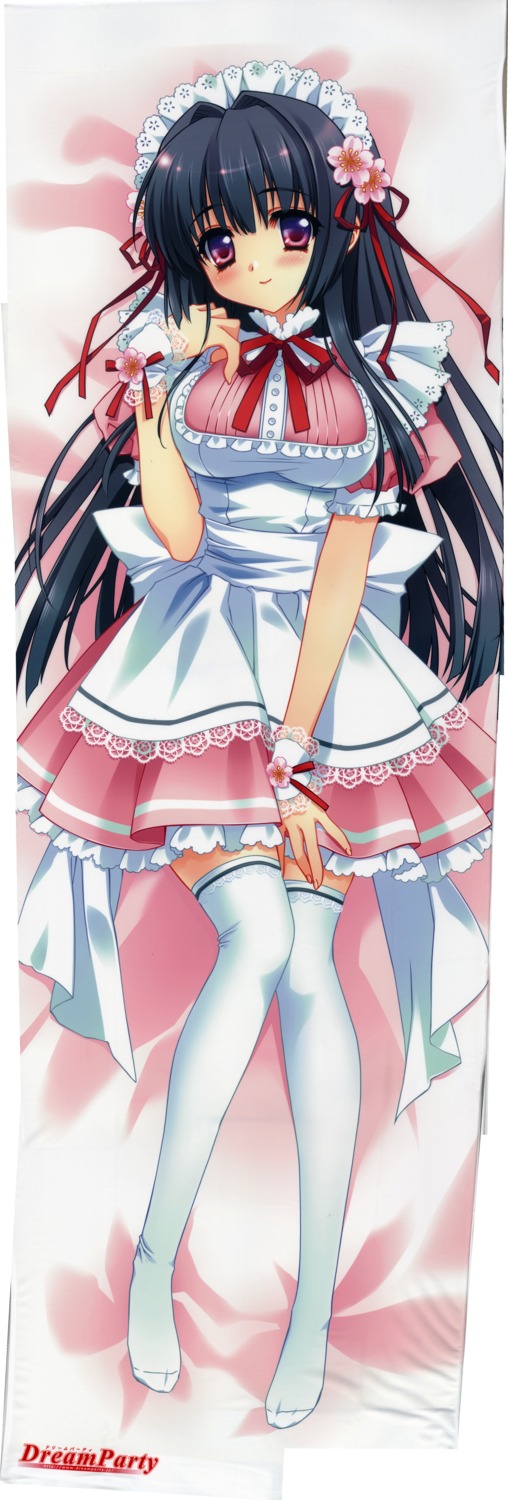 carnelian, dakimakura, dreamparty, maid, thighhighs