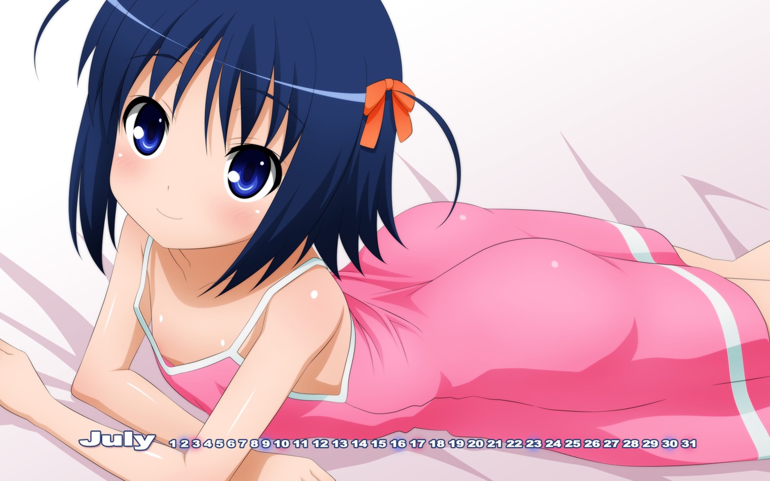 calendar, lotte_no_omocha!, touhara_asuha, wallpaper, wave_ride