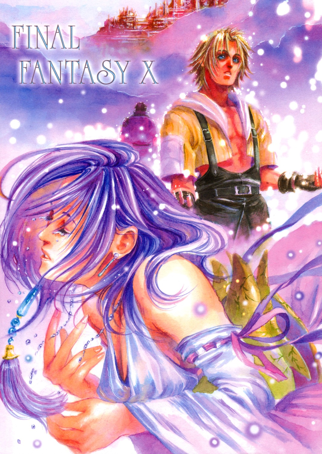 auron, final_fantasy, final_fantasy_x, green_glass, heterochromia, nao_tsukiji, tidus, yuna