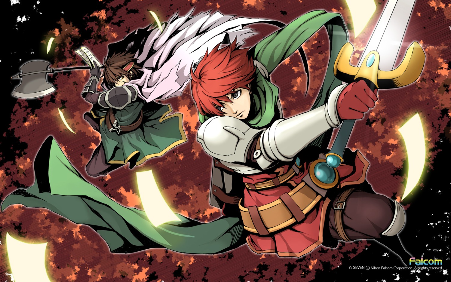 adol_christin, falcom, geis, male, wallpaper, ys, ys_seven