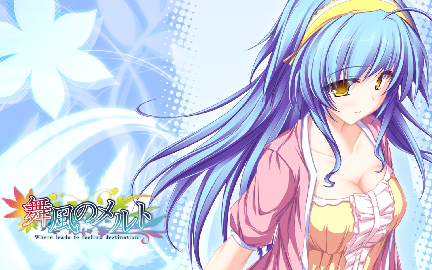 cleavage, hiiragi_tsukino, maikaze_no_melt, tenmaso, wallpaper
