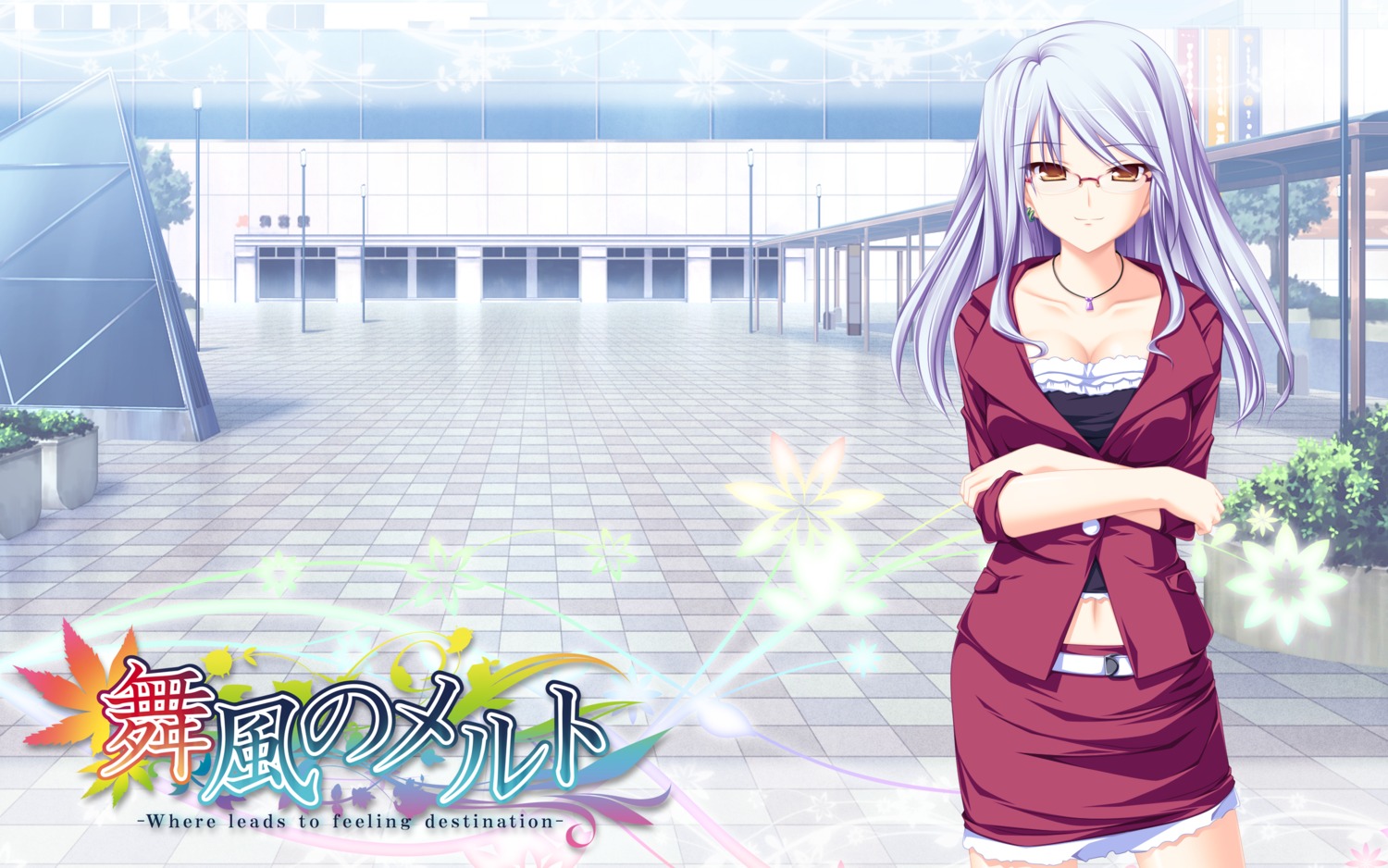 fujibayashi_reona, maikaze_no_melt, megane, tenmaso, wallpaper