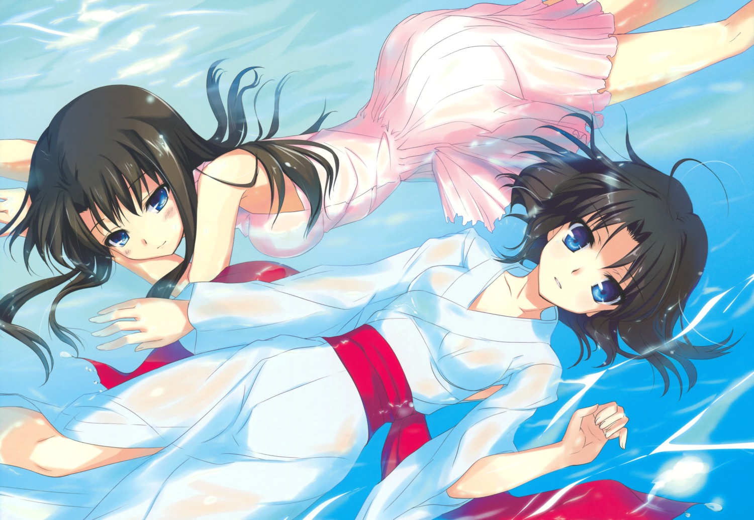 ame_nochi_yuki, ameto_yuki, dress, fixed, kara_no_kyoukai, kokutou_azaka, ryougi_shiki, see_through, wet_clothes, yukata