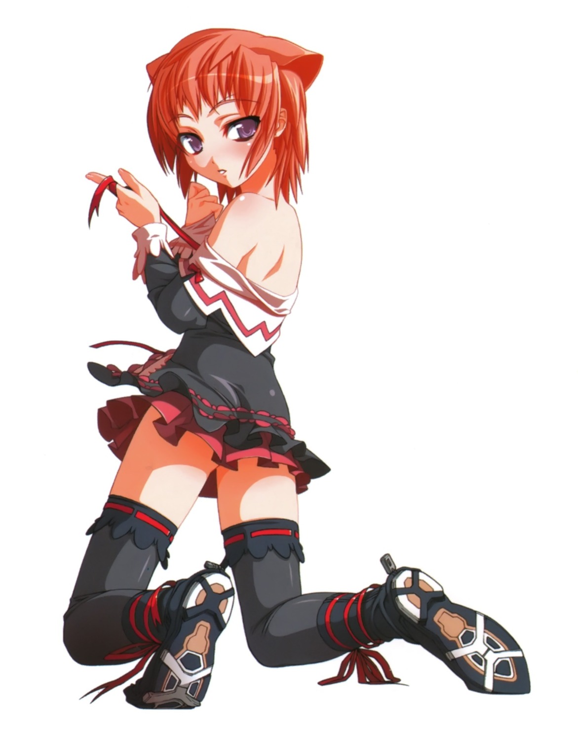 animal_ears, demonbane, ennea, nitroplus, niθ, seifuku, thighhighs, undressing