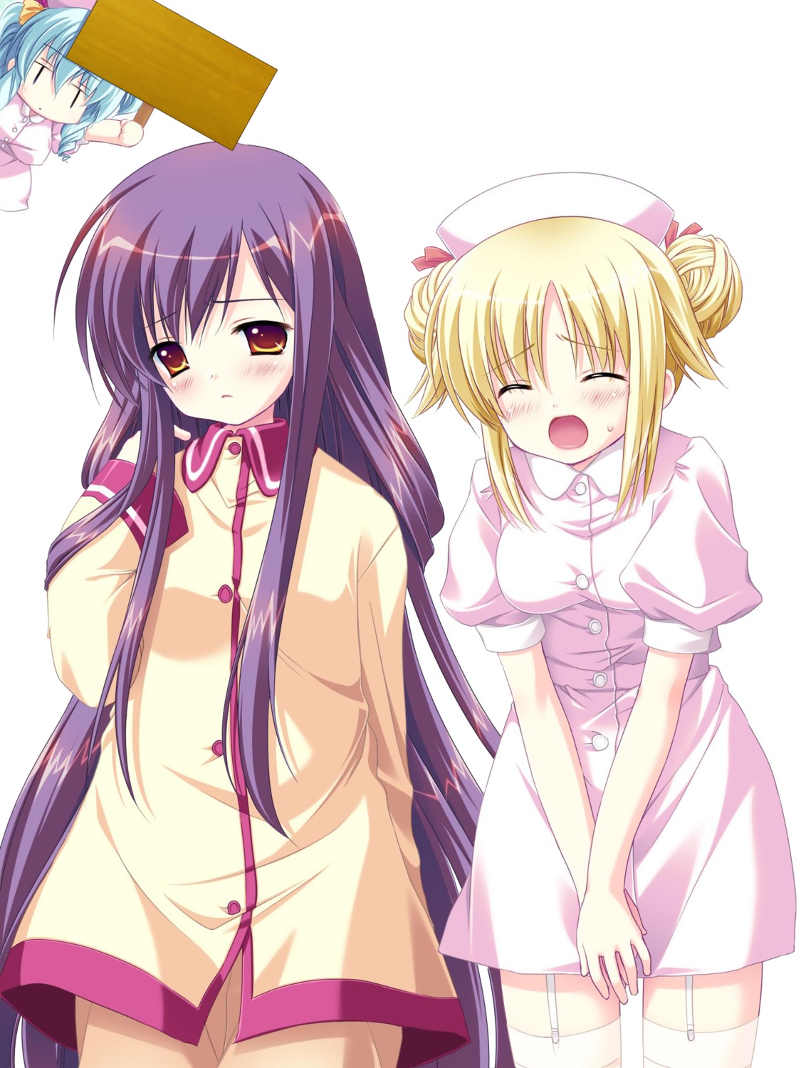 chibi, natsume_eri, nurse, nurse_no_obenkyou, stockings, thighhighs