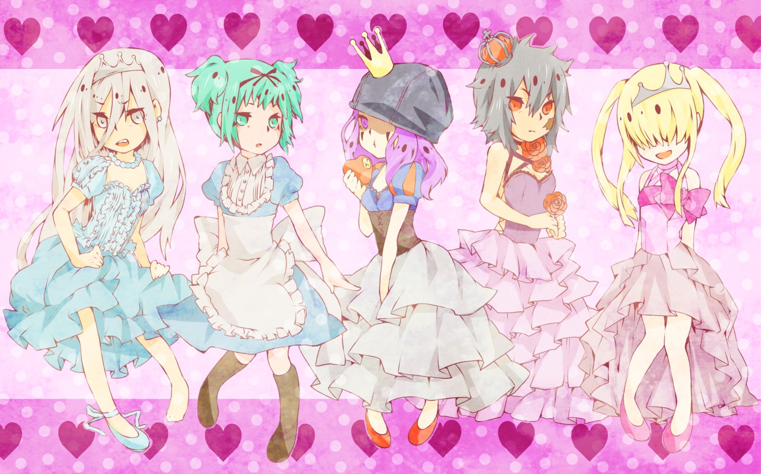 belphegor_(reborn), dress, enndou_mame, fran_(reborn), katekyo_hitman_reborn!, superbi_squalo, viper_(reborn), xanxus