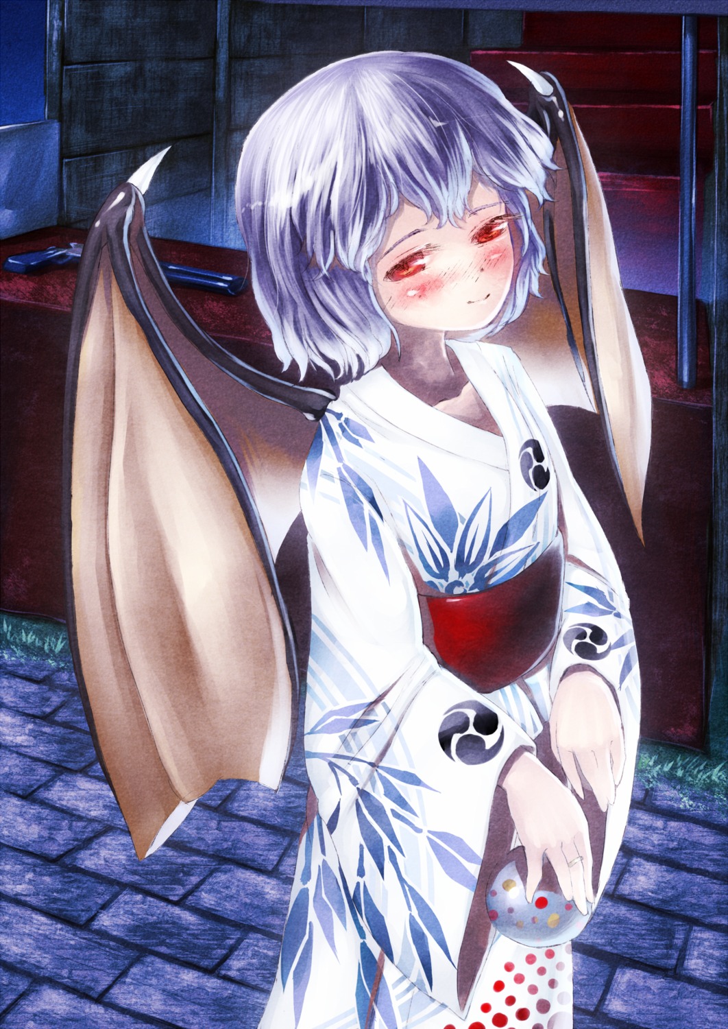 remilia_scarlet, sakimori_dan, touhou, wings, yukata