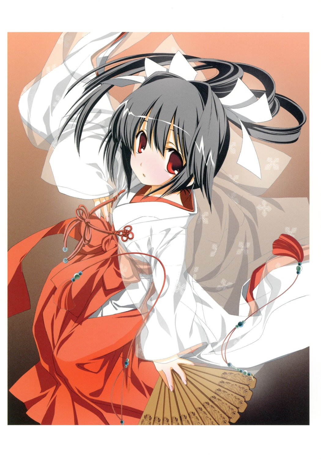 kyougetsutei, miko, miyashita_miki, paper_texture