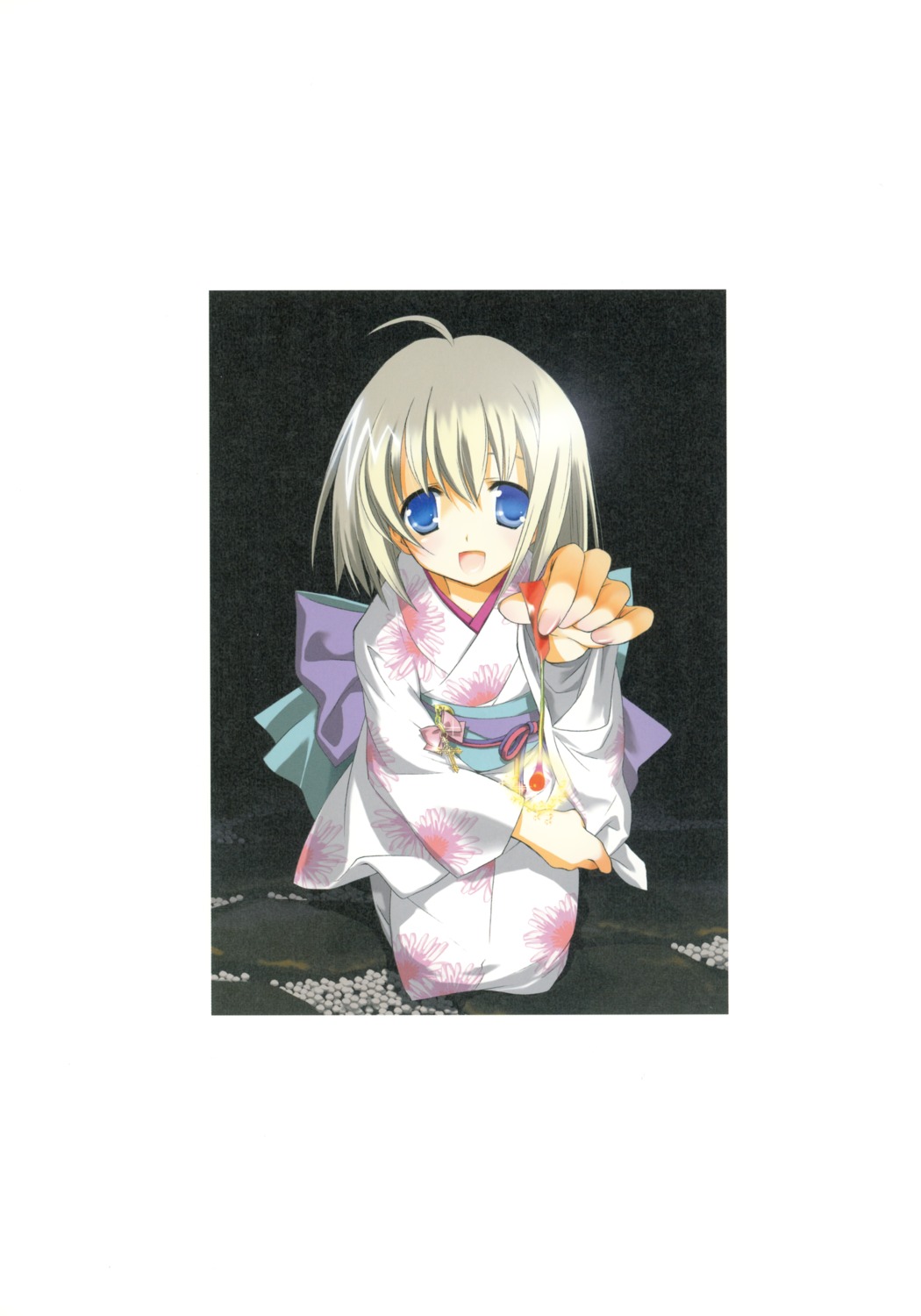 kyougetsutei, miyashita_miki, paper_texture, yukata
