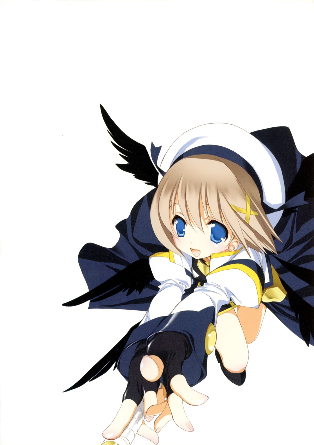 kyougetsutei, mahou_shoujo_lyrical_nanoha, mahou_shoujo_lyrical_nanoha_a's, miyashita_miki, paper_texture, yagami_hayate