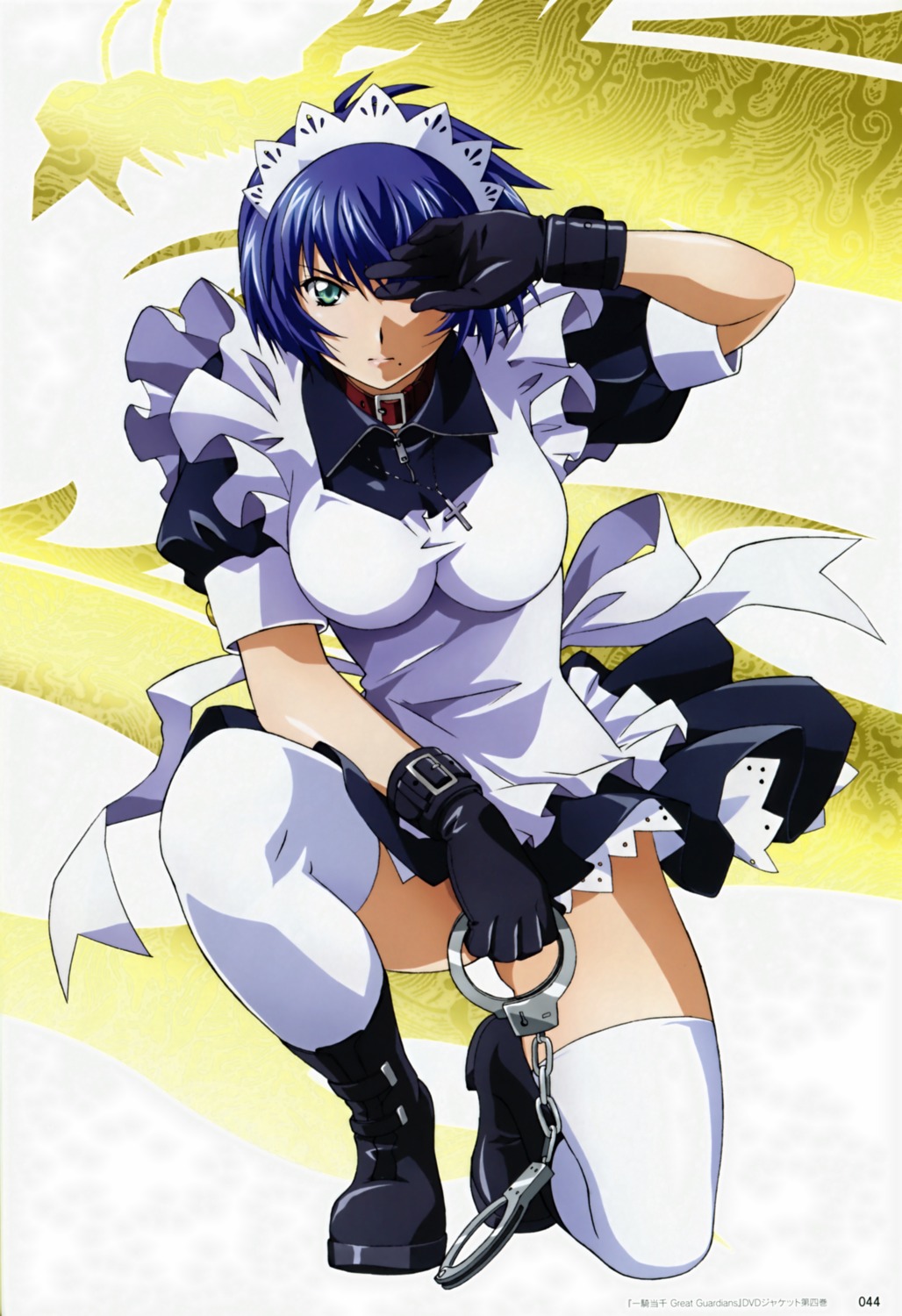 ikkitousen, ikkitousen~great_guardians~, rin_sin, ryomou_shimei, scanning_resolution, thighhighs