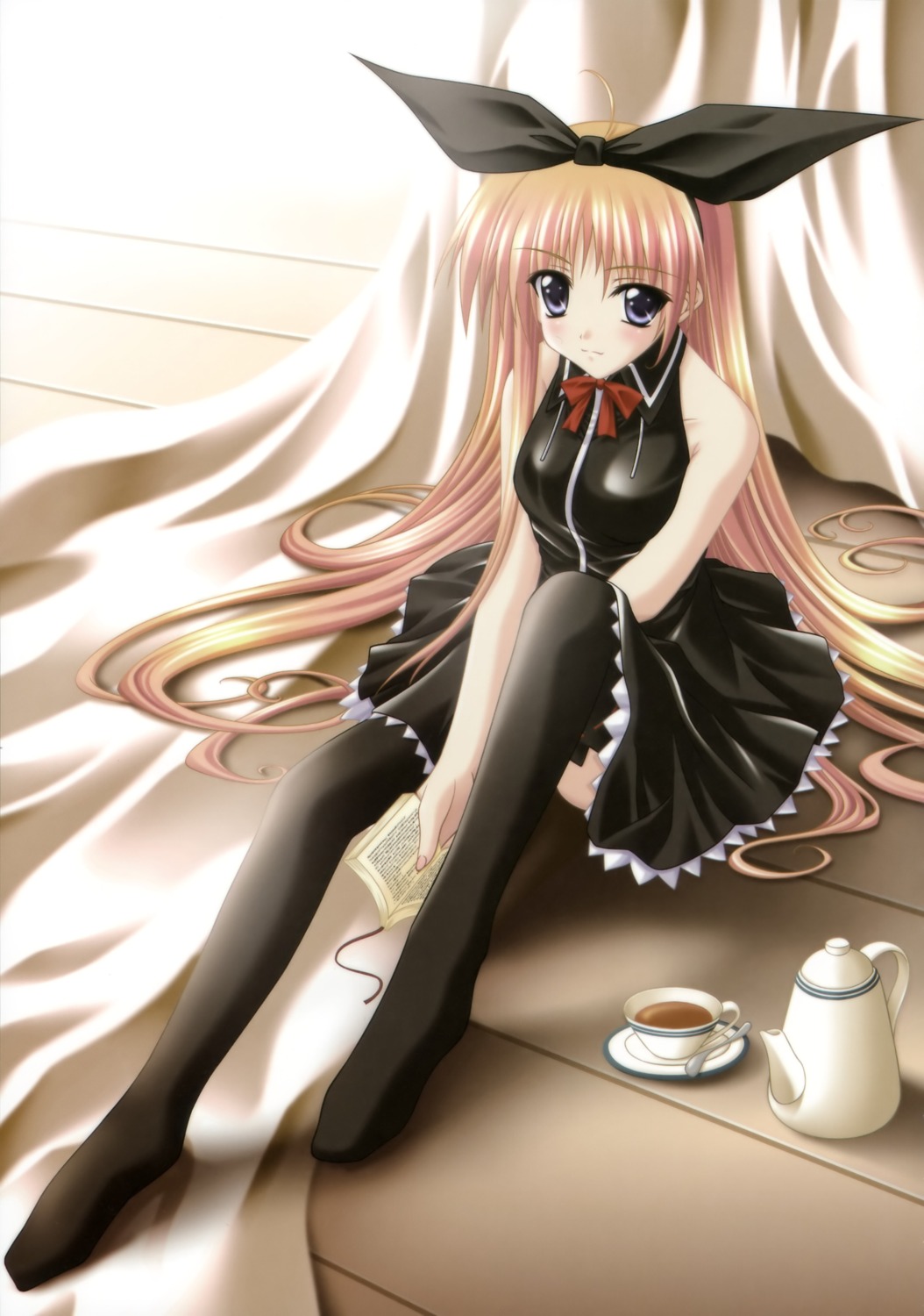 amane_sou, dress, misaka_nao, sayorana_etranger, thighhighs