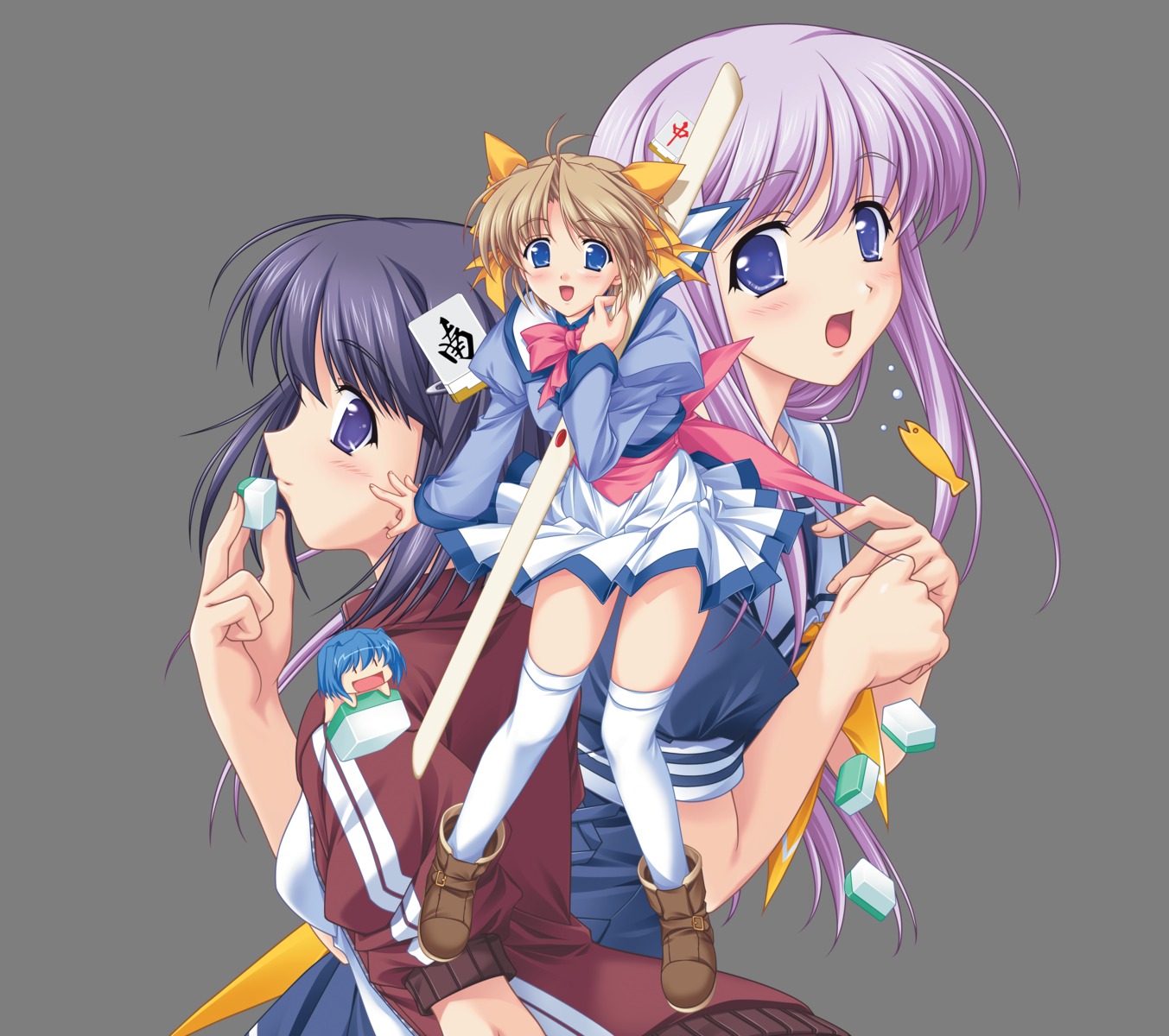 gym_uniform, isawa_tae, katase_yuki, konoe_nanami, lamune, mizuiro, seifuku, transparent_png